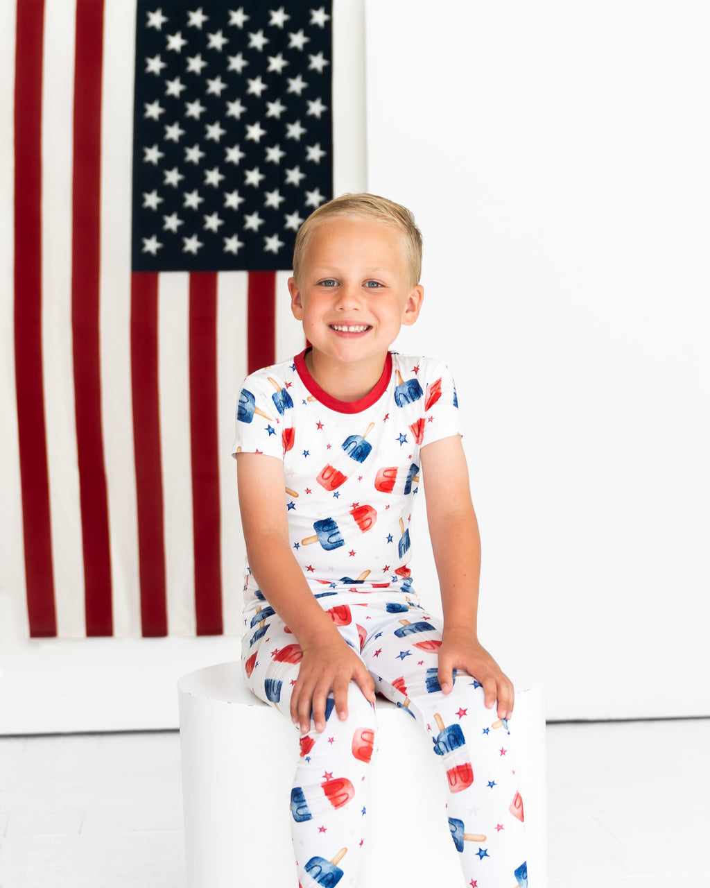 Red, White and Snooze Short-Sleeve PJ set
