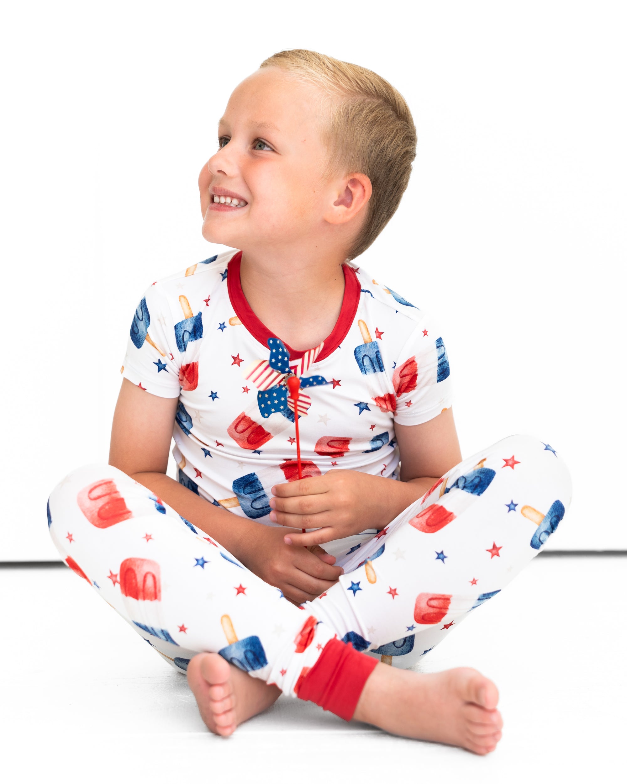 Red, White and Snooze Short-Sleeve PJ set