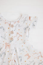 Ribbon Button Dress